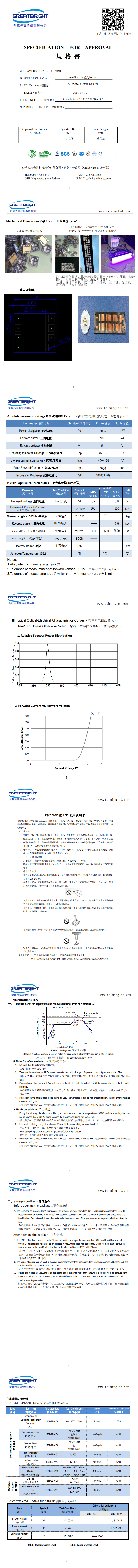 台銘光電 7070贴片10W紫光395NM 规格書_0.png